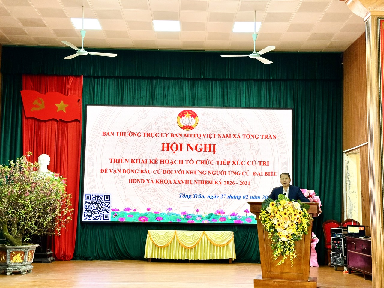 TỐNG TRÂN TRIỂN KHAI KẾ HOẠCH TIẾP XÚC CỬ TRI VẬN ĐỘNG BẦU CỬ ĐẠI BIỂU HĐND XÃ KHÓA XXVIII, NHIỆM KỲ 2026–2031