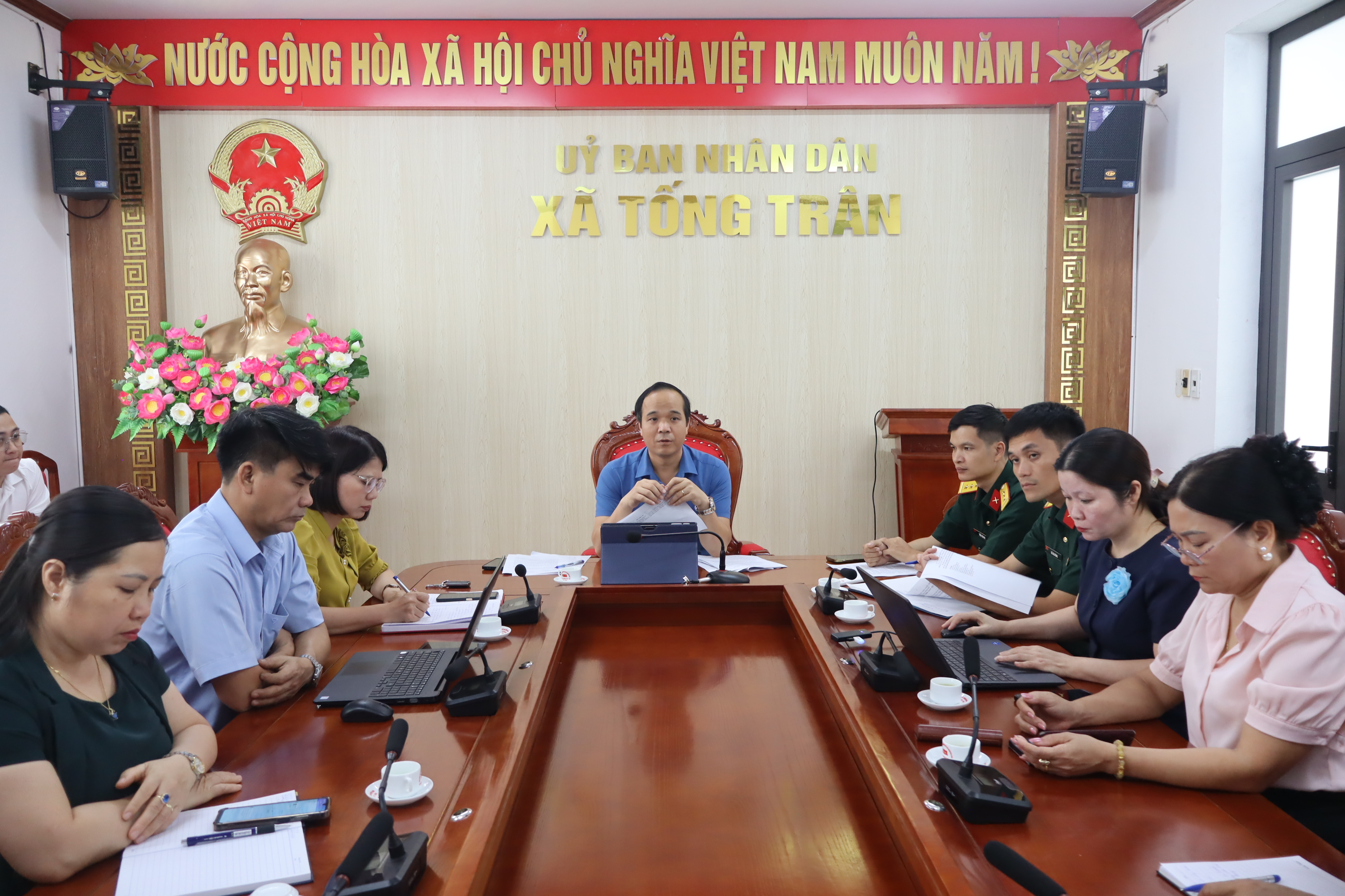 HỘI NGHỊ TRIỂN KHAI CÔNG TÁC LẤY MẪU HÀI CỐT LIỆT SĨ CHƯA XÁC ĐỊNH THÔNG TIN TẠI XÃ TỐNG TRÂN