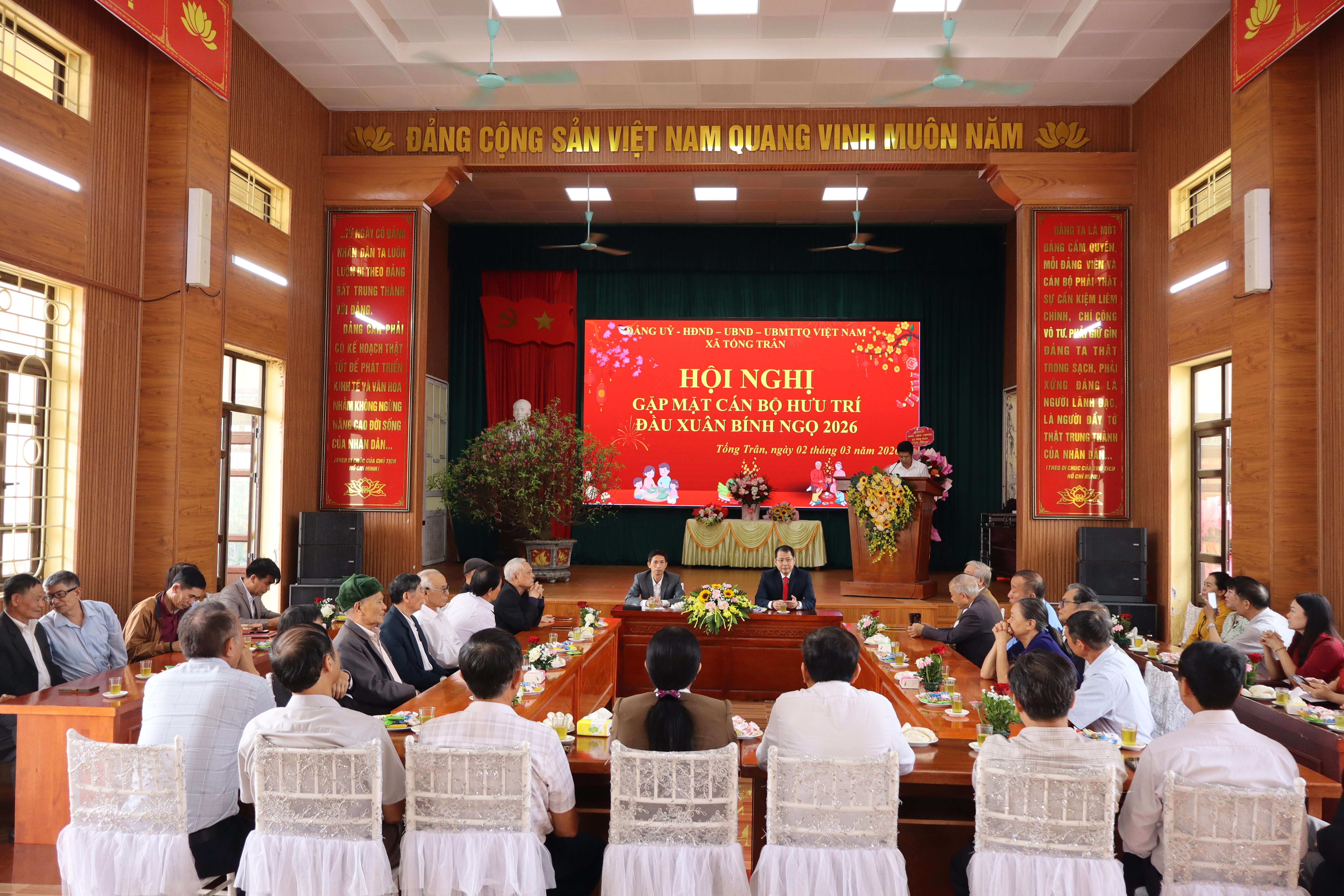 ĐẢNG ỦY XÃ TỐNG TRÂN TỔ CHỨC HỘI NGHỊ GẶP MẶT CÁN BỘ HƯU TRÍ NHÂN DỊP XUÂN BÍNH NGỌ 2026