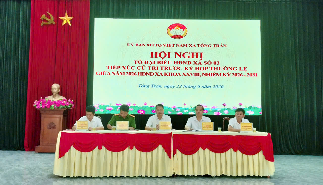 Các tổ đại biểu HĐND xã Tống Trân tiếp xúc cử tri trước Kỳ họp thường lệ giữa năm 2026