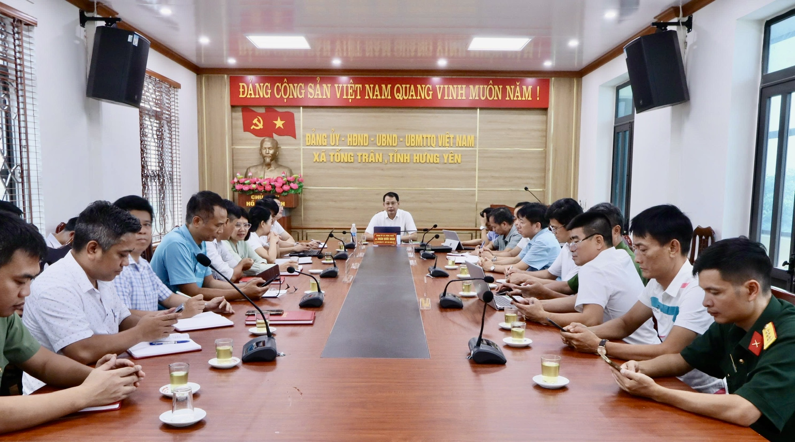 Đảng ủy xã Tống Trân thống nhất thông qua Đề án sắp xếp các cơ sở giáo dục trên địa bàn