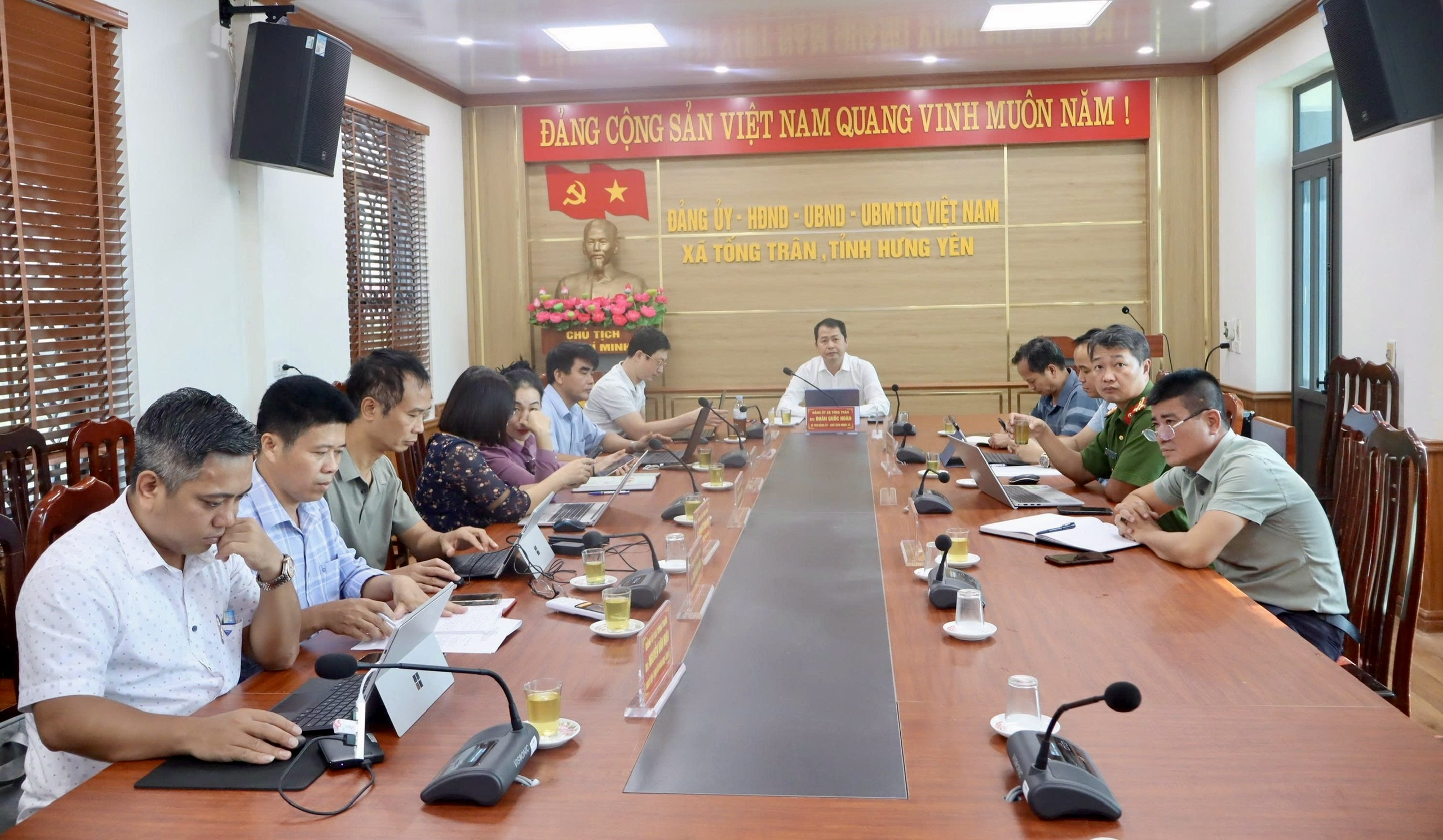 Ban Chỉ đạo xã Tống Trân tập trung tháo gỡ các điểm nghẽn về chuyển đổi số